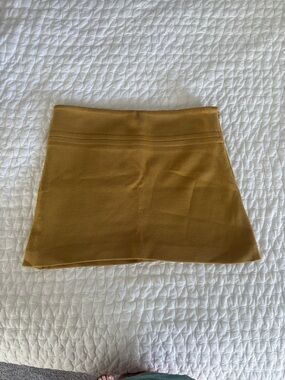 Mustard Brown Wool Knit Mini Skirt